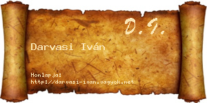 Darvasi Iván névjegykártya